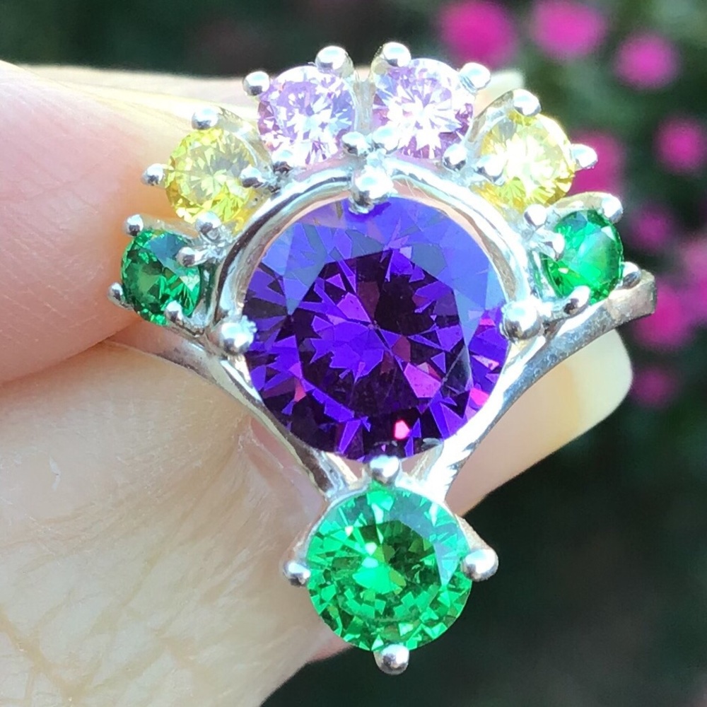 STS Multicolor Gemstone Sterling Silver Ring. I’ve warn this ring maybe twice.